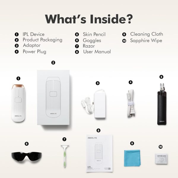 Aberlite Luxe - IPL Laser Hair Removal Device for Women & Men - Painless - Image 7