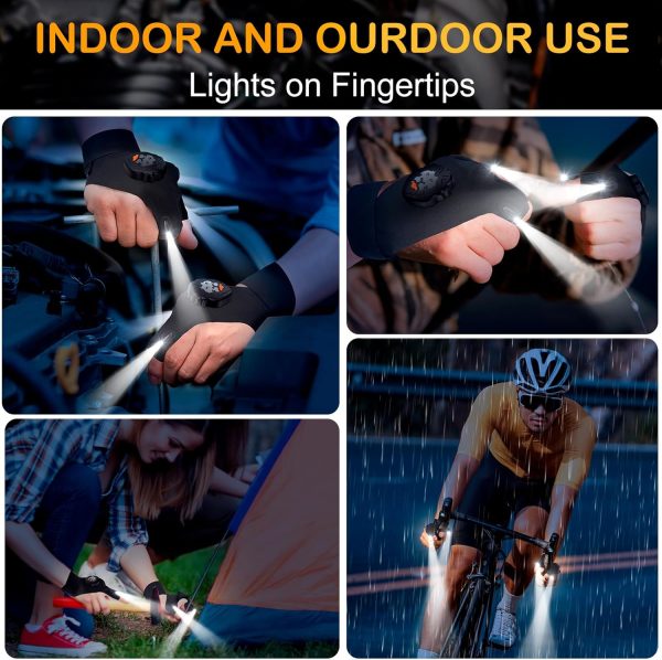 LED Flashlight Gloves Stocking Stuffers For Men Christmas Birthday Gifts - Image 5