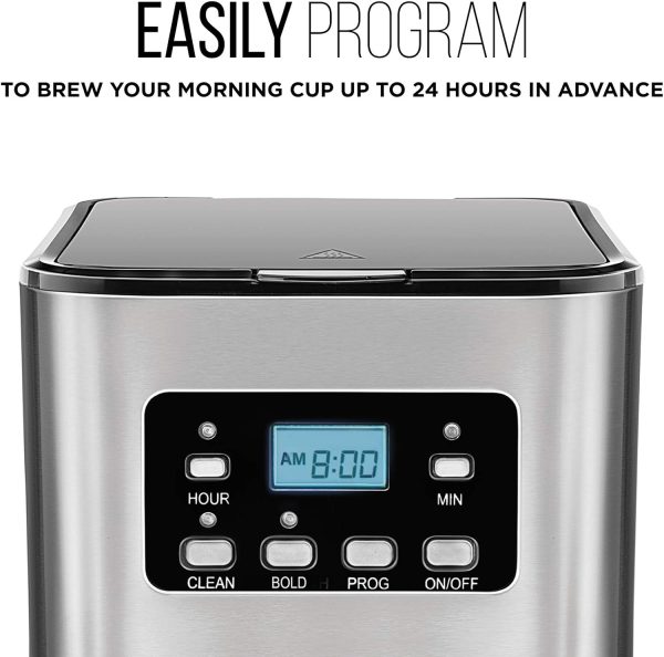 Chefman 12-Cup Programmable Coffee Maker, Electric Brewer, Auto Shut Off, - Image 2