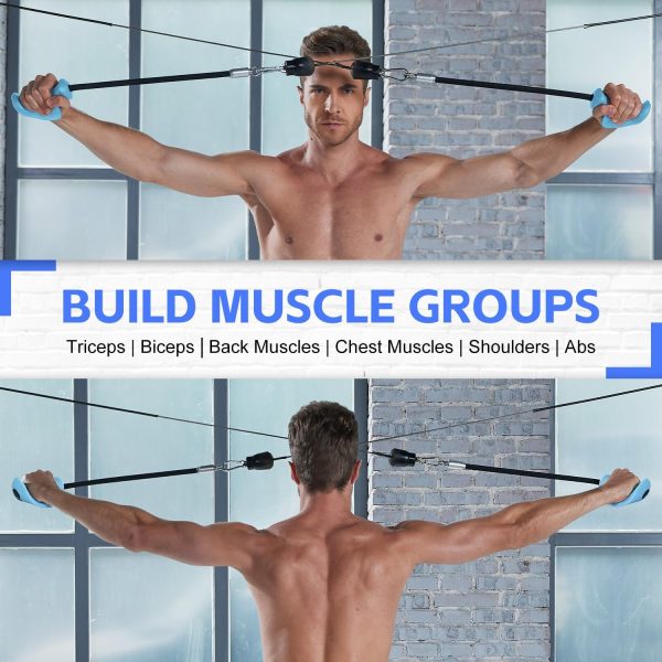 Tricep Rope with Ergonomic Handles, 36 Inch Tricep Pull Down Rope for Cable - Image 4