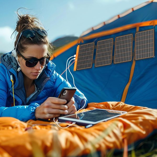 FlexSolar 40W Portable Solar Panel with USB-A and USB-C Port Charge for - Image 6