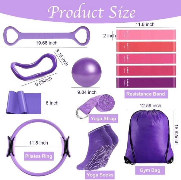 pilates ring circle set 13 pcs pilates equipment accessories for home - Image 2