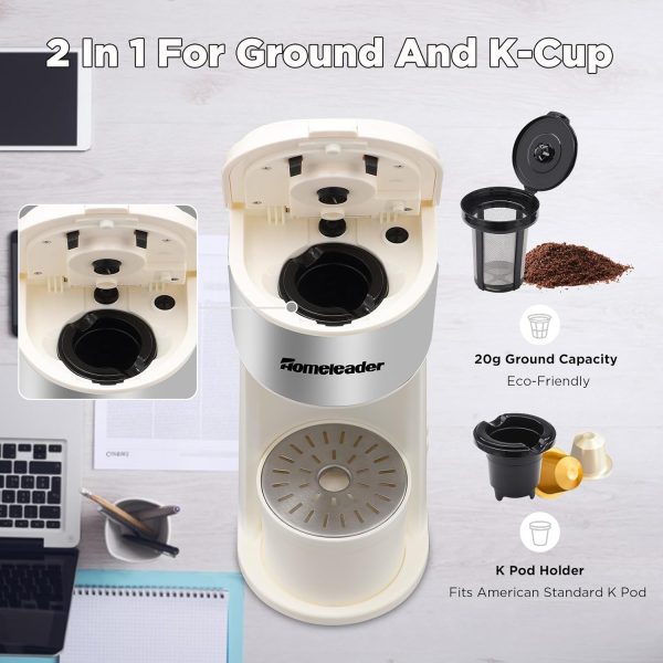 Single Serve Coffer Maker for K-Cup and Ground Coffee, Coffee Machine with - Image 3
