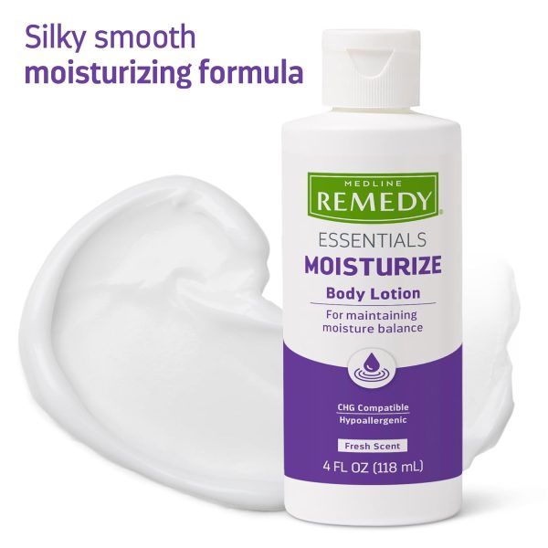 Medline Remedy Essentials Moisturizing Body Lotion (4 oz Bottle), 48 Count, - Image 4