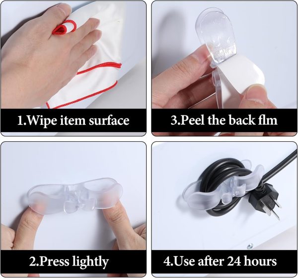 6Pcs Appliance Cord Organizer for Kitchen Appliances Cord Wrap Adhesive - Image 3