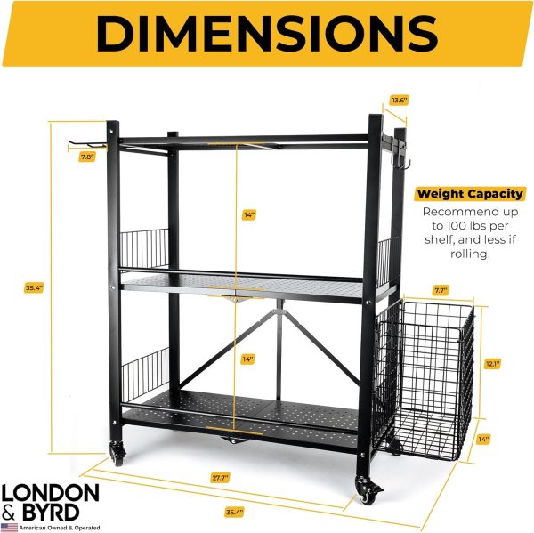 London & Byrd - Assemble in Minutes - Home Gym Storage Rack. Steel - Image 4