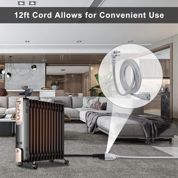 KUNCAN Appliance Power Extension Cord - 3 Prong Flat Wire SPT-3 14 AWG - Image 6