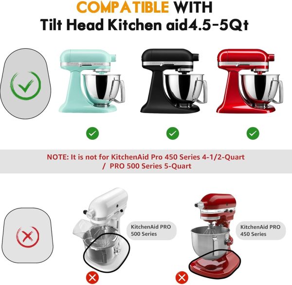 Mixer Slider Mat for Tilt Head Kitchen Aid 4.5-5 Qt Stand Mixer, Appliance - Image 3