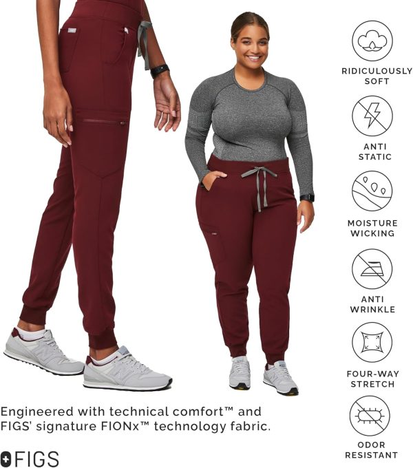 FIGS Zamora Jogger Style Scrub Pants for Women — Slim Fit, 6 Pockets, Yoga - Image 3