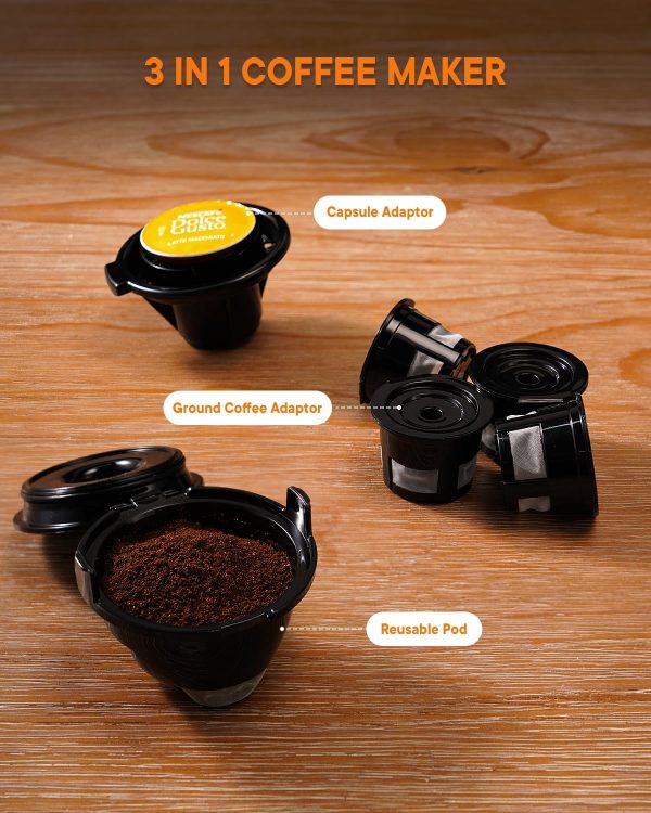 Single Serve Coffee Machine, 3 in 1 Pod Coffee Maker for K Cup Pods & - Image 2