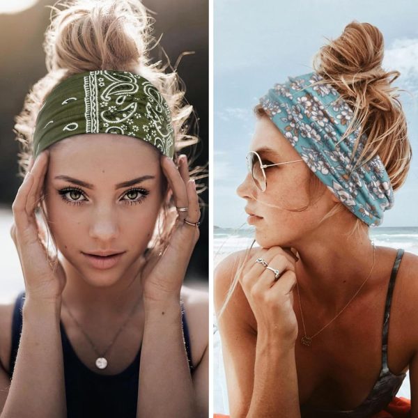 Headbands for Women Boho Elastic Hairbands for Women’s Hair Non Slip Wide - Image 5