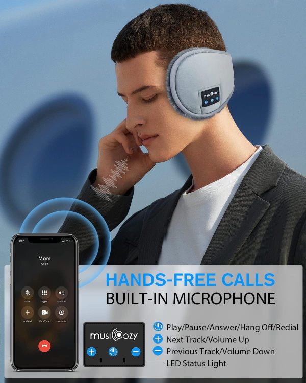 MUSICOZY Bluetooth Headphones Earmuffs Ear Warmers Wireless Headphones - Image 3