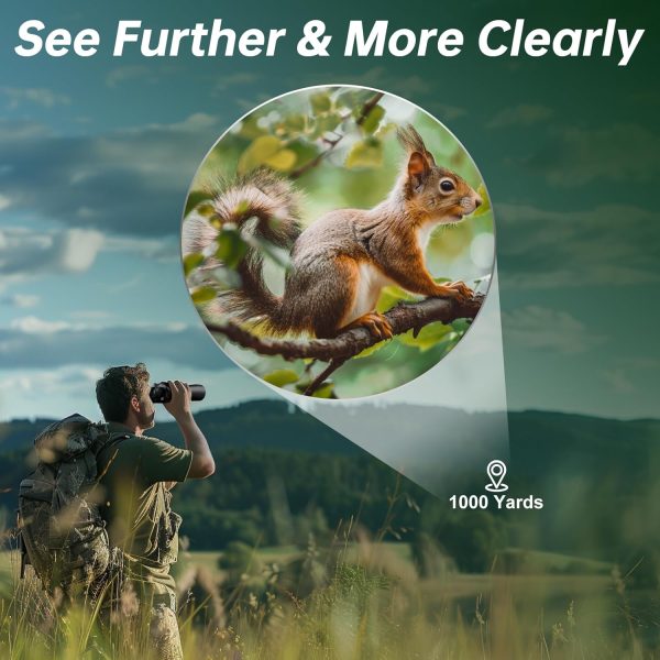 Binoculars for Adults High Powered - 20x70 HD Bird Watching Binoculars with - Image 6