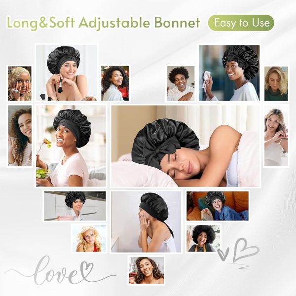 BONNET QUEEN Silk Bonnet for sleeping Women Satin bonnet Hair Bonnet Night - Image 4