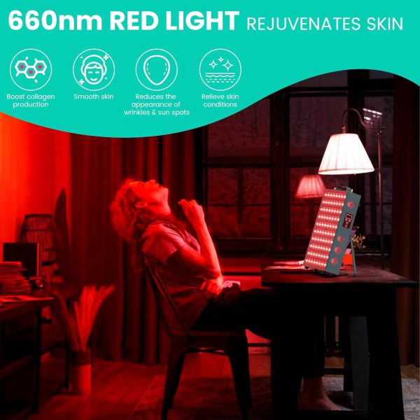 iTHERAU Red Light Therapy for Body Face, 400W 80 LEDs Dual Chip 660nm & - Image 3