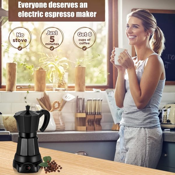 SHANGSKY Coffee Pot Electric Coffe Maker 6 Cup, Espresso Coffee Maker - Image 2