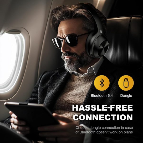 Hybrid Active Noise Cancelling Headphones, Bluetooth 5.4 Headphones - Image 4