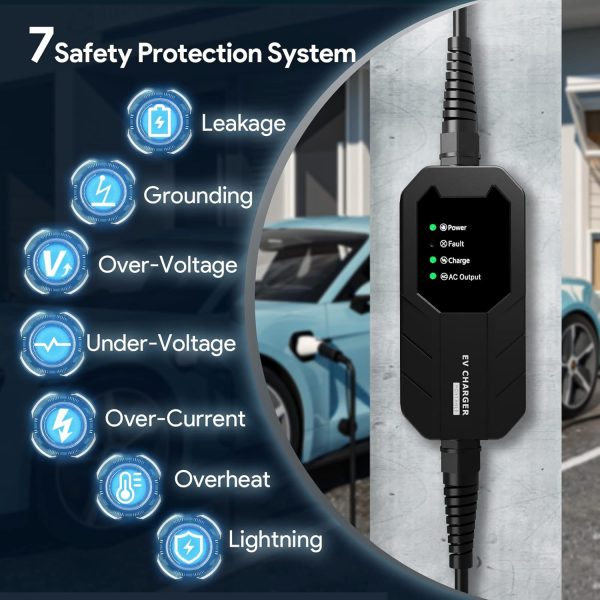 Skysword Ⅱ Level 1 EV Charger (110V, 16A, 25ft), EVSE Home Electric Vehicle - Image 6