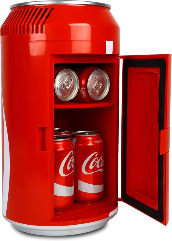 Coca-Cola Mini Fridge for Bedroom Skincare Office Small Refrigerator 8 Can - Image 2