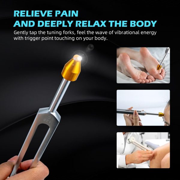 Tuning Forks for Healing, Aluminum Alloy Tuning Fork 128Hz, 136.1Hz, 256Hz, - Image 5