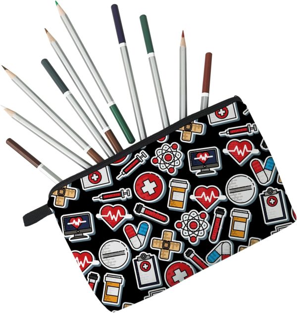 Black Medical Supply Cosmetic Bag for Women Cute Makeup Bag for Purse - Image 4