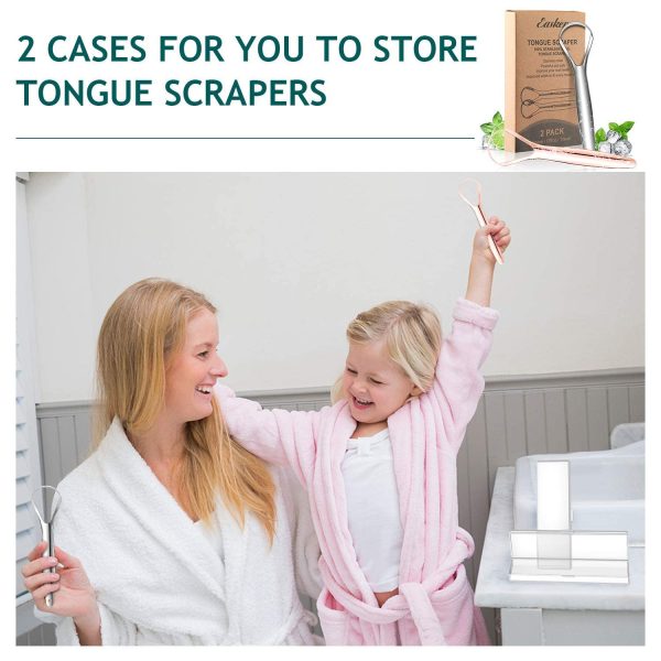 Tongue Scraper (2 Pack), Wide-Head Tongue Cleaner with Nice Carrying Box, - Image 6