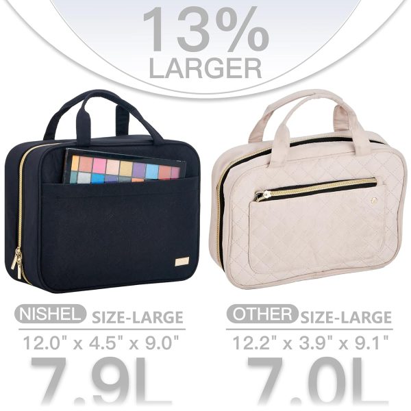 NISHEL Travel Toiletry Bag for women, Portable Hanging Organizer for - Image 3