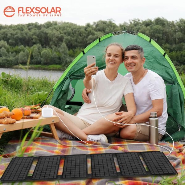 FlexSolar 40W Foldable Solar Panel Charger with USB-C and USB-A Outputs for - Image 7