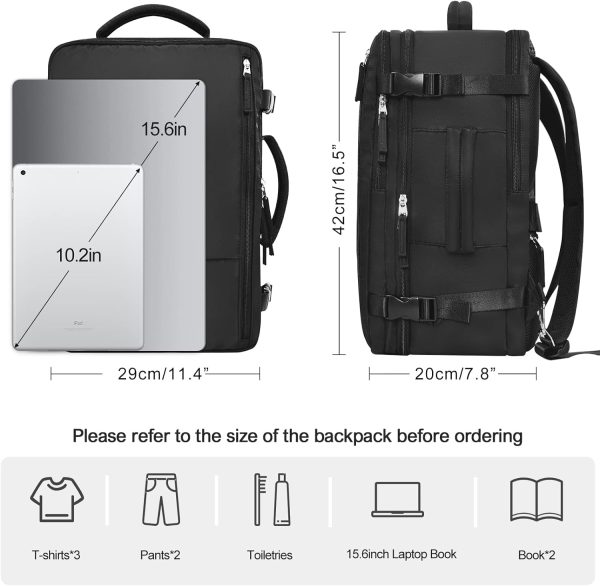Travel Backpackfor Men Women Flight Approved, Carry-on Backpack Personal - Image 4