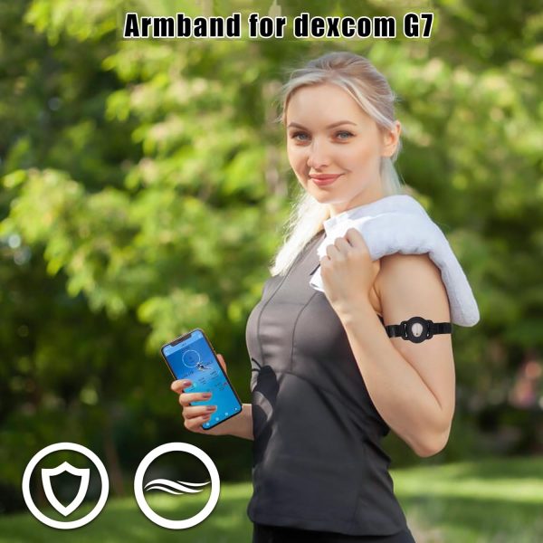 Arm Band for Dexcom G7, 8-18" Inch Adjustable Armband Compatible with CGM - Image 3