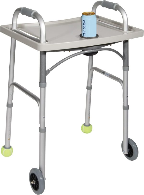 Drive Medical 10124 Walker Tray with Cup Holder, Gray - Image 2