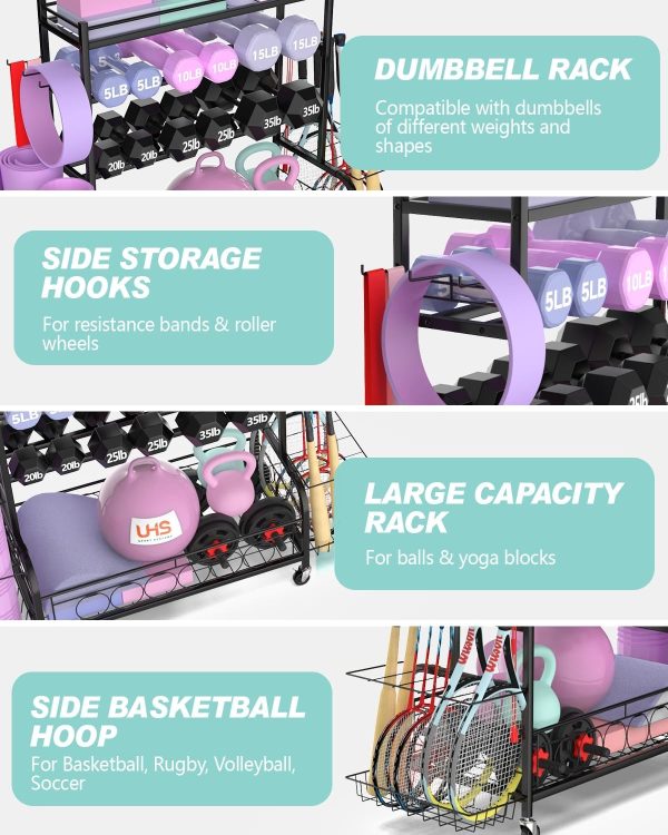 Dumbbell Rack, Weight Rack for Home Gym Dumbbells, Weight Storage Racks for - Image 7