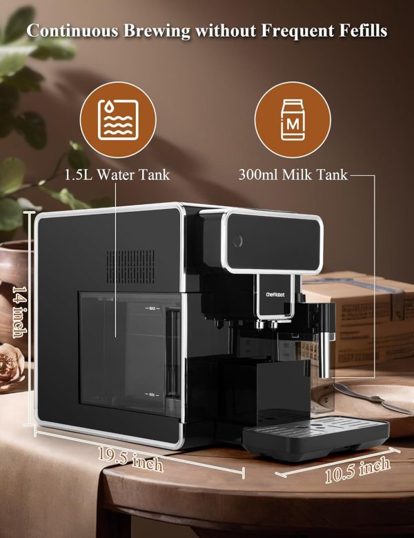 Automatic Espresso Machine Coffee Maker 12 Cup with Grinder Cappuccino - Image 4
