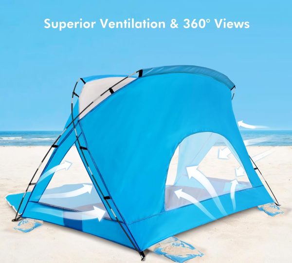 Calen Beach Tent,Beach Canopy Shade Tent with UPF50+UV Protection for - Image 3