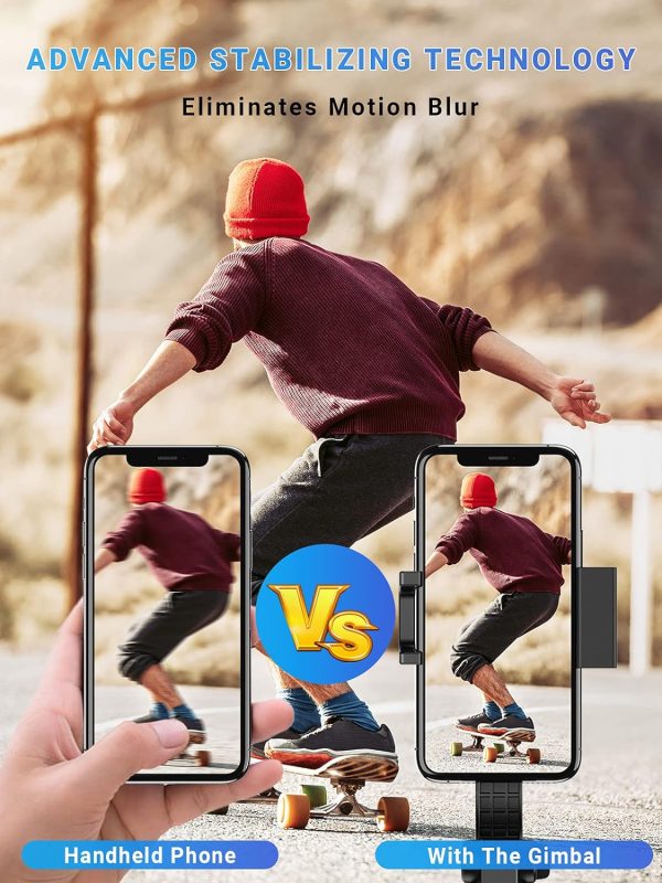 Gimbal Stabilizer For Smartphone, APEXEL 360° Rotation Auto Balance Small - Image 3