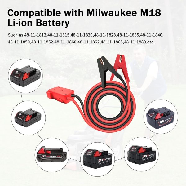 VRZSEPJumper Cable Clamps for Milwaukee M18 Battery, 18V Portable - Image 2