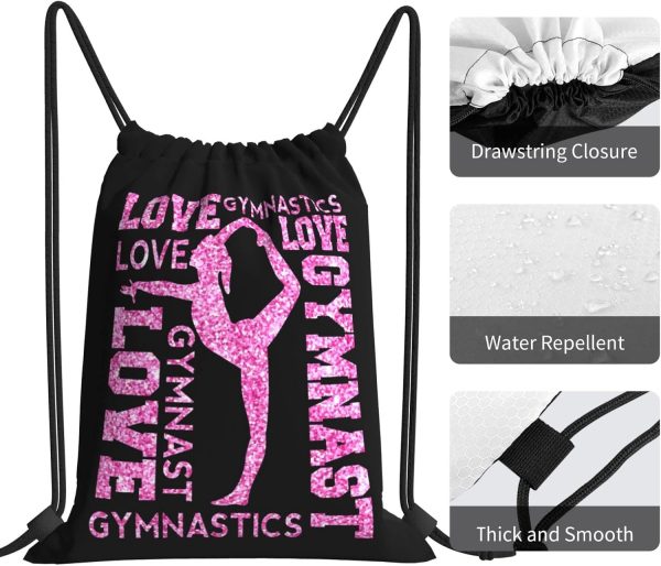 Gymnastics Drawstring Backpack Gym String Bag Drawstring Sackpack Sport For - Image 5