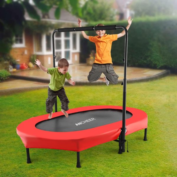 Kids Indoor Trampoline, ANCHEER 56" Foldable Mini Trampoline with 5 Level - Image 2