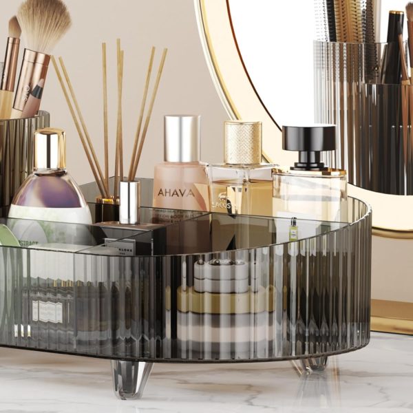 Rotating makeup organizer,Large Capacity Cosmetic Display Case, easy to - Image 6
