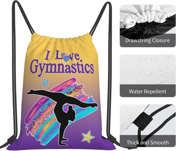 Gymnastics Drawstring Bags For Women Gymnast Drawstring Backpack Water - Image 5