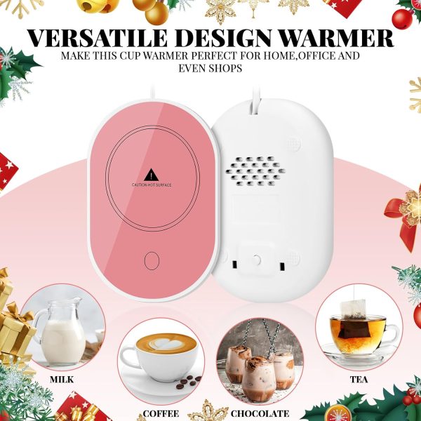 VIHOSE 4 Pack Smart Coffee Warmer Coffee Mug Warmer for Desk with Auto Shut - Image 4