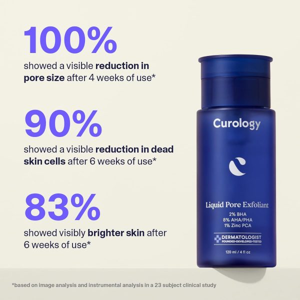Curology Liquid Pore Exfoliant, 2% BHA Salicylic Acid, 8% AHA/PHA Lactic - Image 2