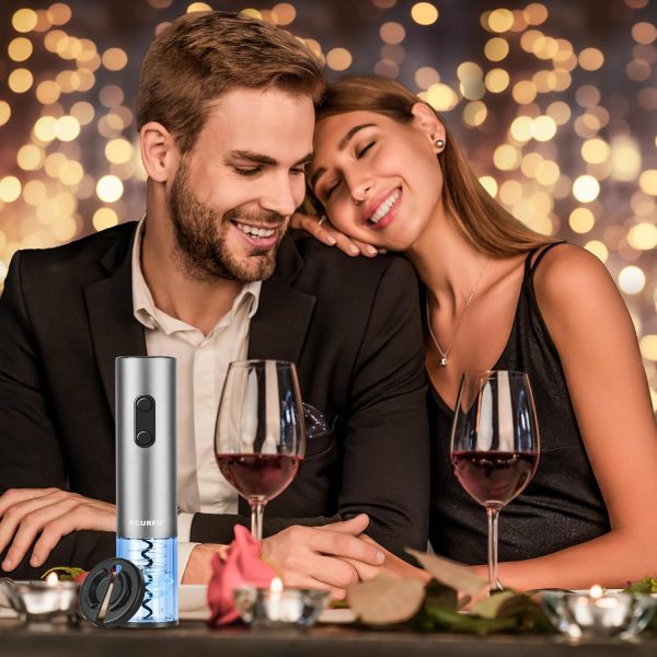 Electric Wine Opener, Battery Operated Wine Bottle Opener with Foil Cutter, - Image 5