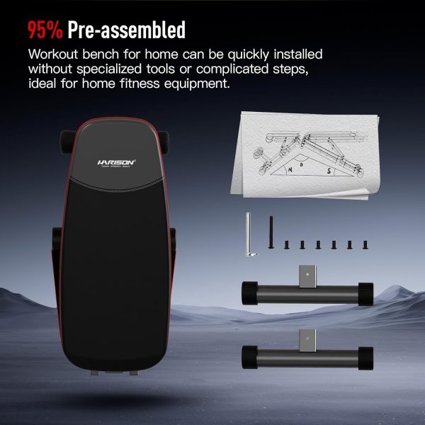 HARISON Adjustable Weight Bench with Leg Extension, Incline Decline - Image 7