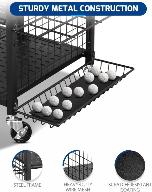 Mythinglogic Golf Storage Garage Organizer, Golf Bag Storage Stand and - Image 4
