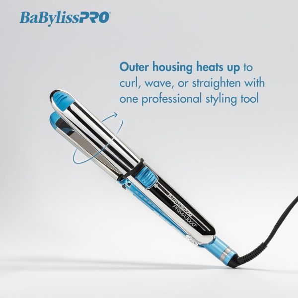 BaBylissPRO Nano Titanium Prima Ionic Hair Straightener, Curl and - Image 2