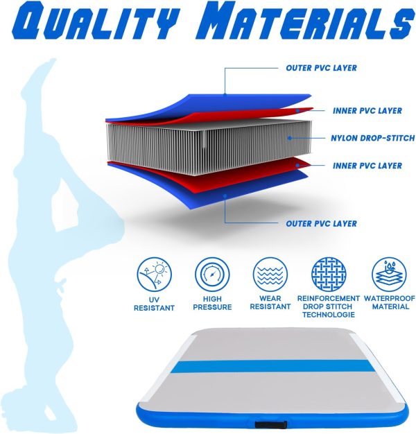Tuxedo Sailor Inflatable Gymnastics Tumbling Mat with Motorized - Image 3