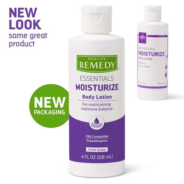 Medline Remedy Essentials Moisturizing Body Lotion (4 oz Bottle), 48 Count, - Image 2