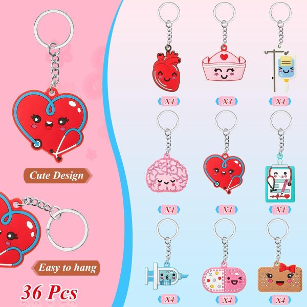 Henoyso 36 Pcs Nurse Keychain Nurse Gifts for Christmas for Women Nurses - Image 3
