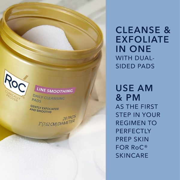 RoC Resurfacing Disks, Hypoallergenic Exfoliating Makeup Remover Pads for - Image 5